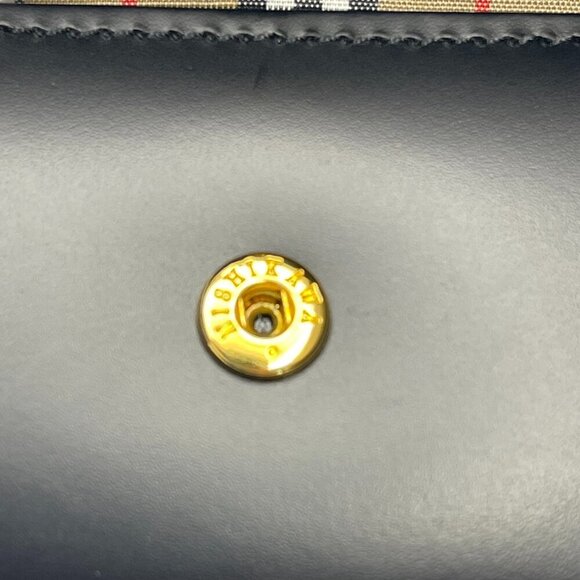 Burberry Black Leather Key Holder with Nova Check Accents - Preowned - Picture 10 of 10